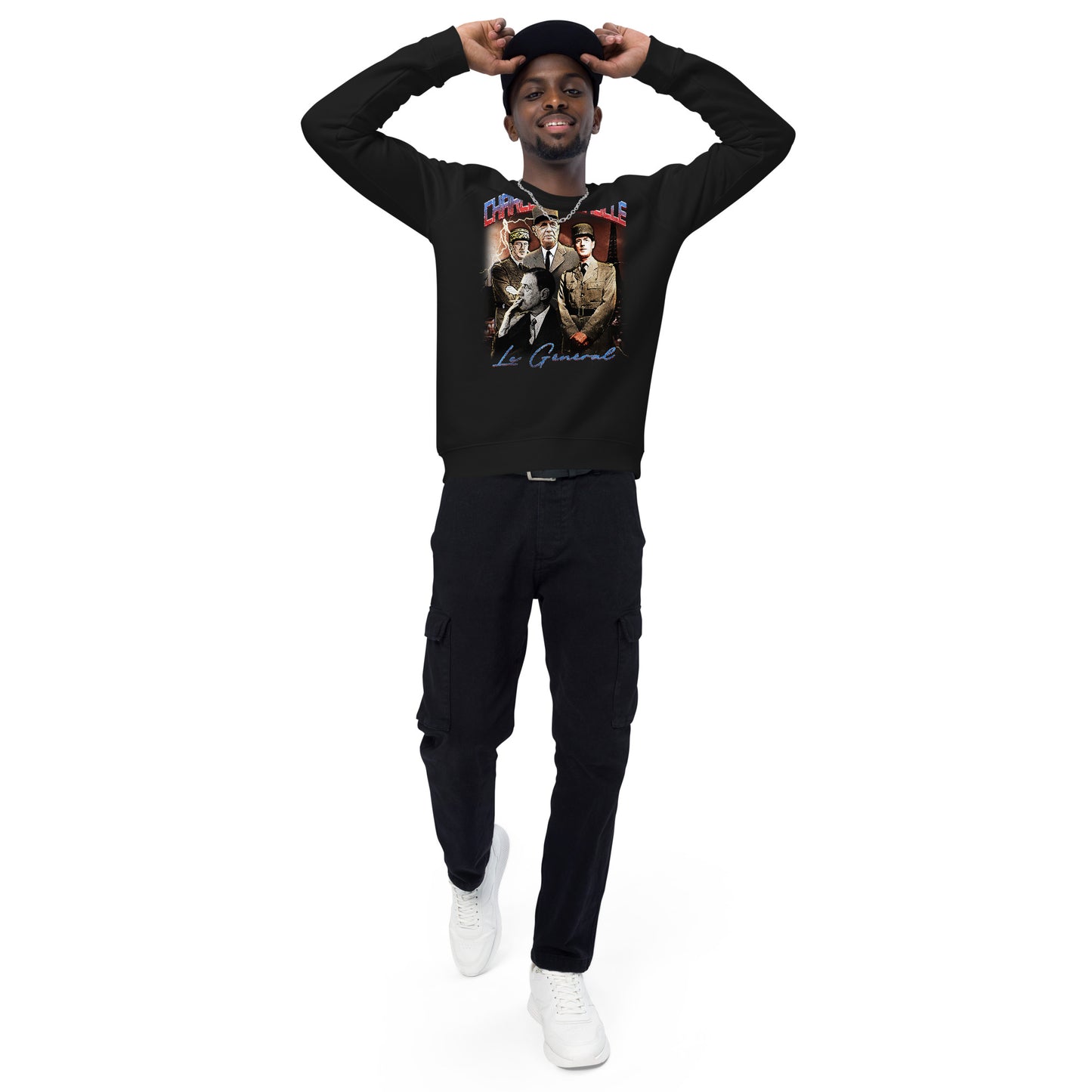 Sweatshirt écologique raglan unisexe - Charles de Gaulle