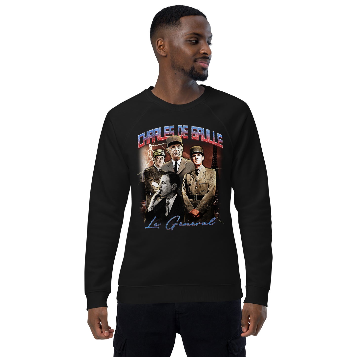 Sweatshirt écologique raglan unisexe - Charles de Gaulle