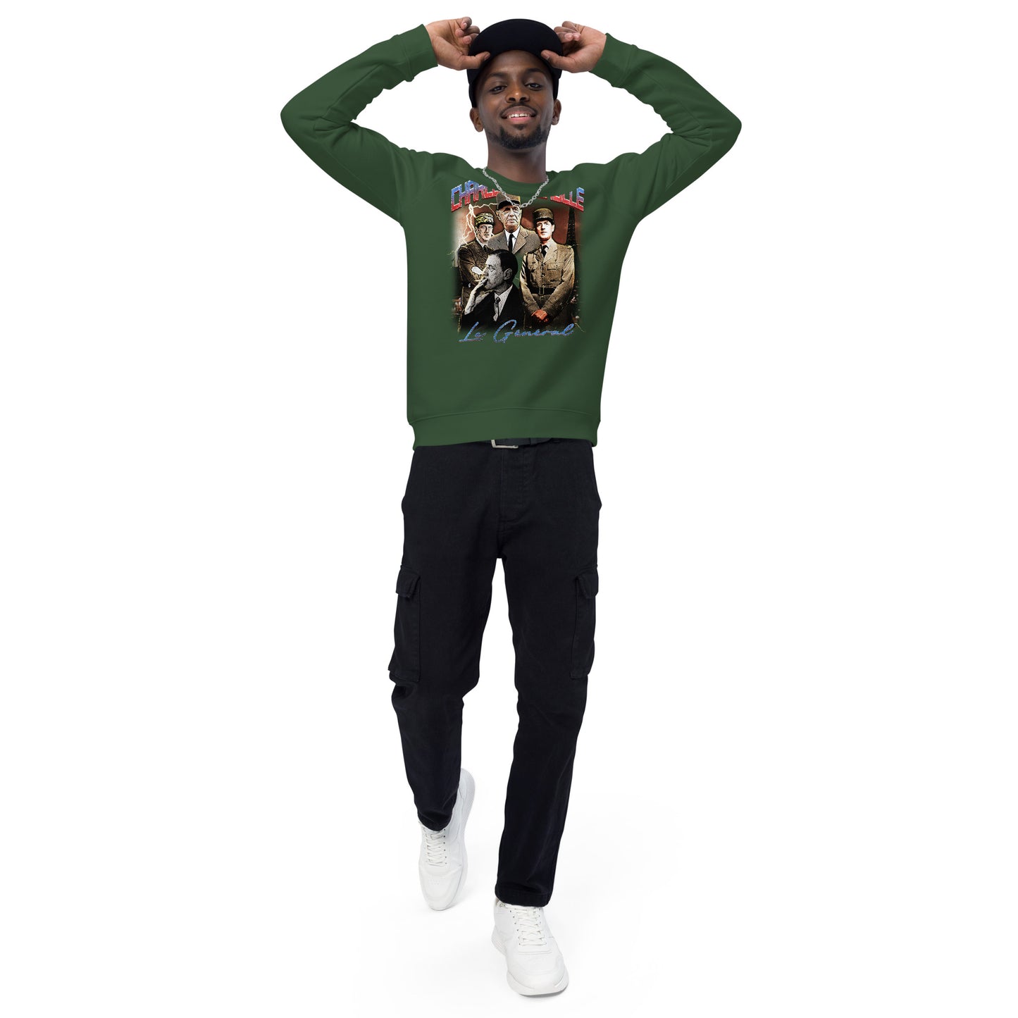 Sweatshirt écologique raglan unisexe - Charles de Gaulle