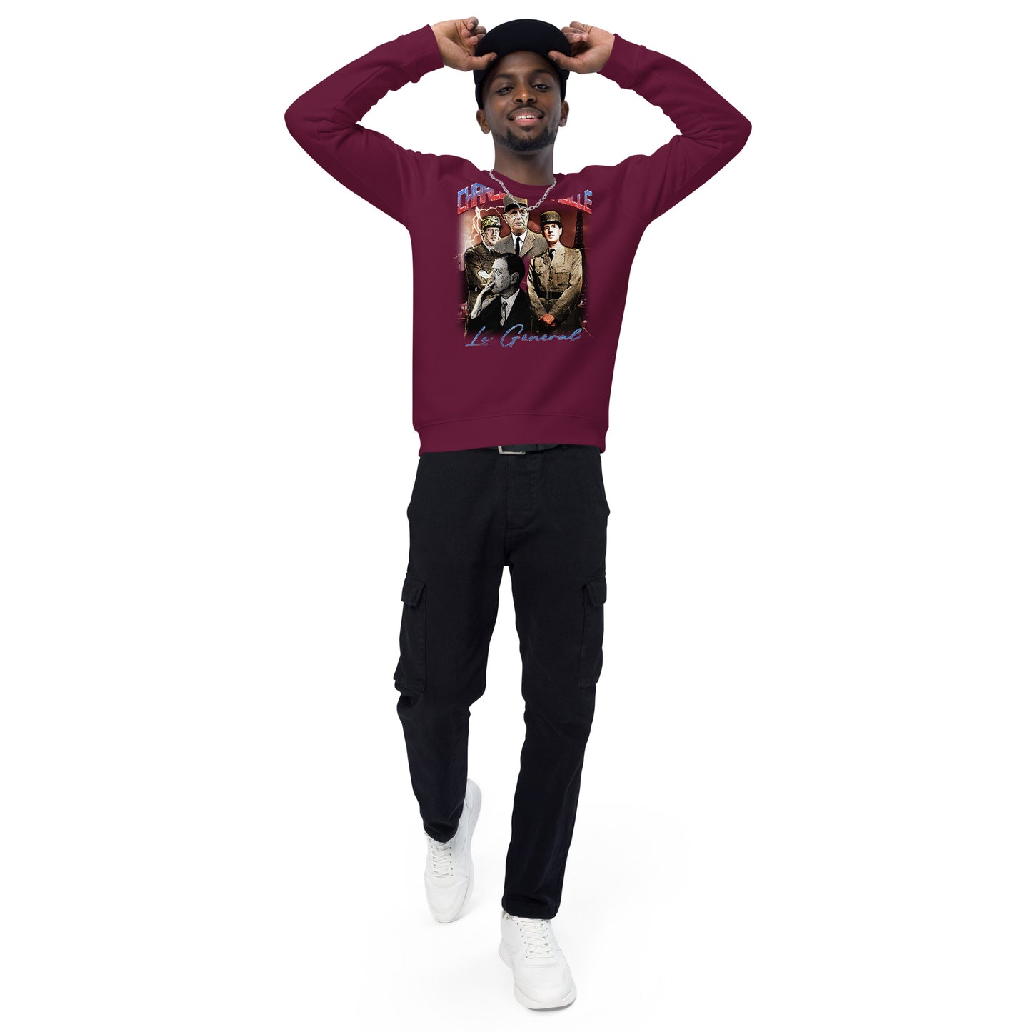 Sweatshirt écologique raglan unisexe - Charles de Gaulle