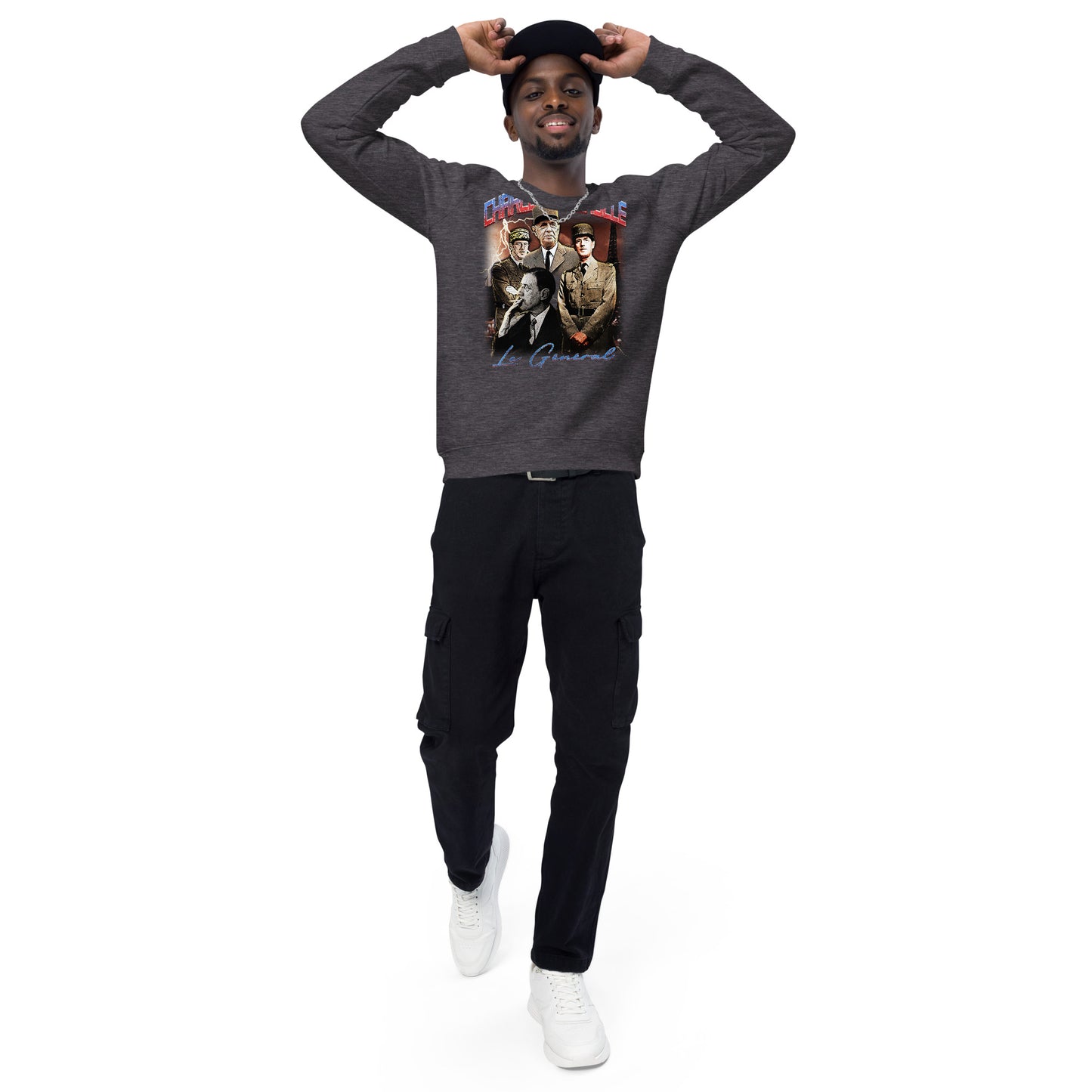 Sweatshirt écologique raglan unisexe - Charles de Gaulle
