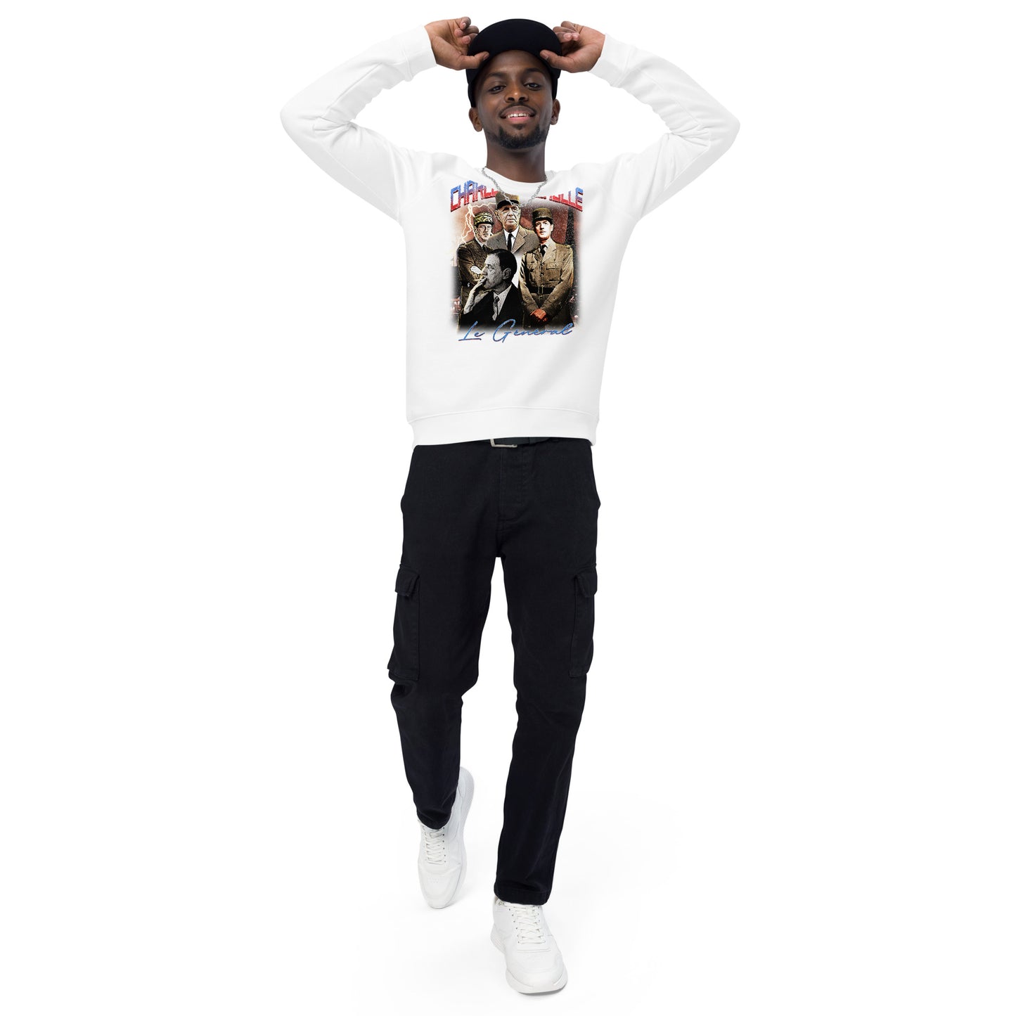 Sweatshirt écologique raglan unisexe - Charles de Gaulle