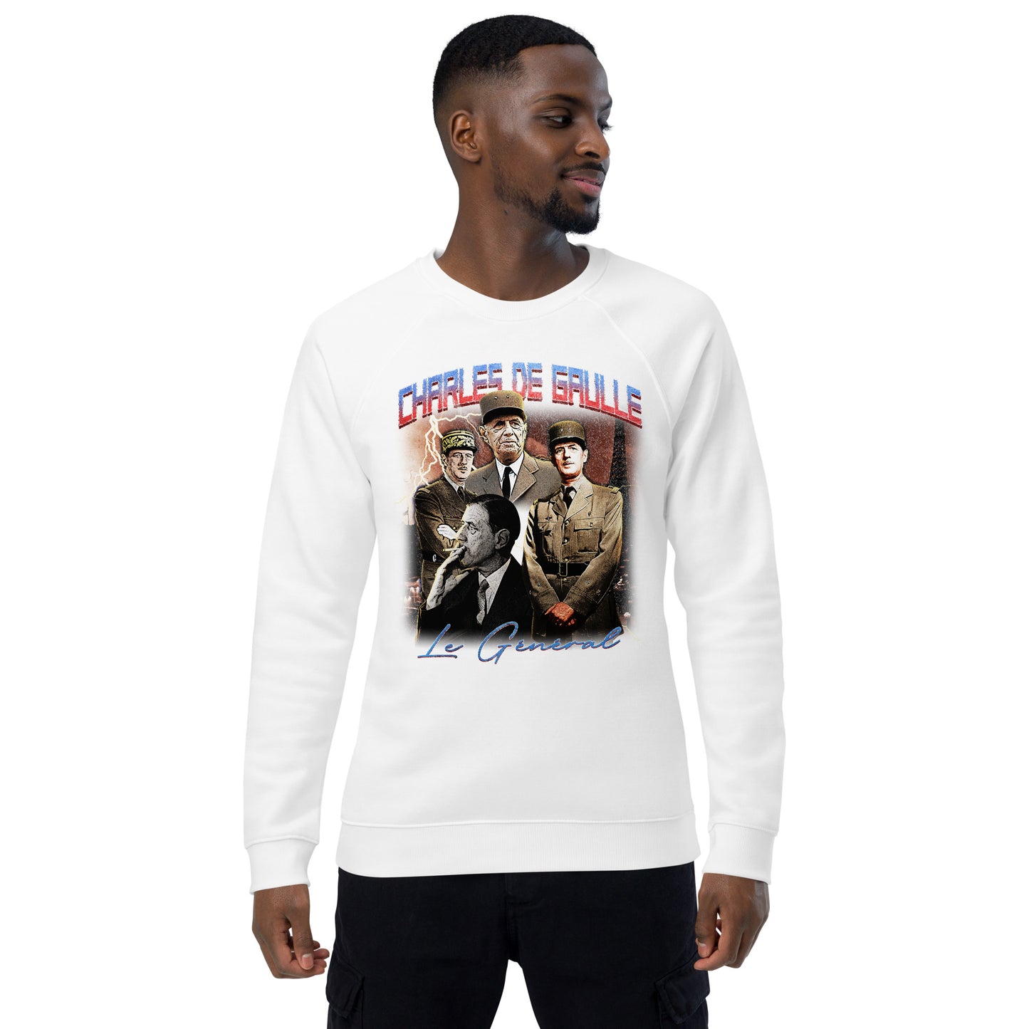 Sweatshirt écologique raglan unisexe - Charles de Gaulle